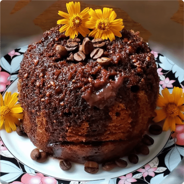 Mini Bolo Diet de Café com Calda de Chocolate (Sem Glúten e Sem Lactose)