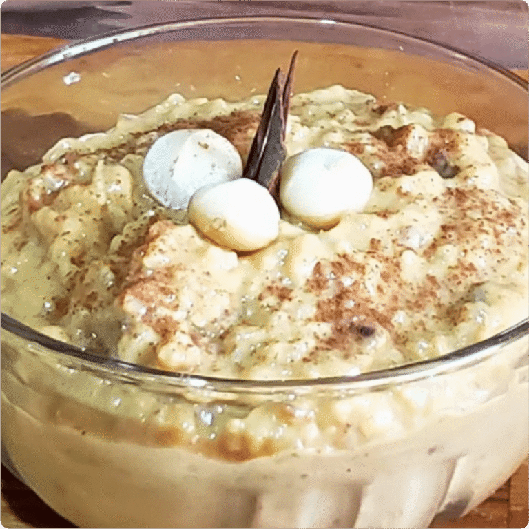 Arroz Doce Diet com Leite de Macadâmias e Doce de Leite com Ameixas