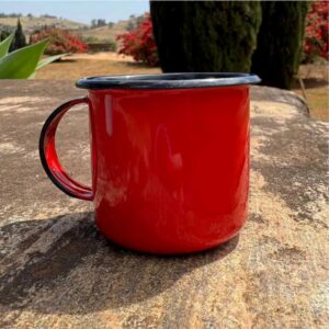 Xícara Esmaltada Retrô 160 ml | Aço Atóxico